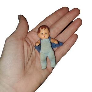 Vintage Plastic Baby Doll In Blue